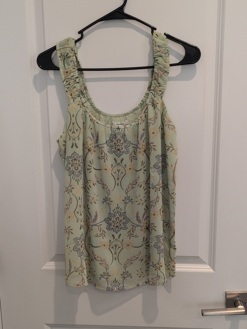 Women’s Mint Floral Print Tank Top